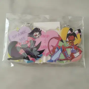 아크릴 키링 2개 세트 스트라스 블리츠 발렌타인