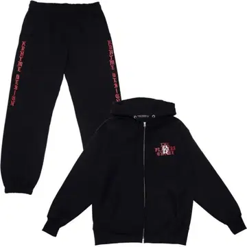 KRHYME DESIGN 후디 집업 스웨트 세트 업