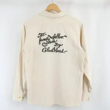 BY GLADHAND 로고 영문 자수 오픈 카라 셔츠 M 남성용