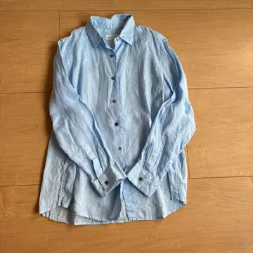 INED 이네드 라이트 블루 린넨 100% 셔츠