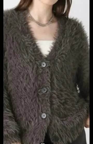 지나시스 가디건 차콜 그레이