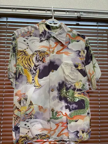 SUN SURF 호랑이와 드래곤 반팔 셔츠 S