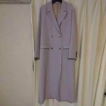 새상품 AMERI 라벤더 더블 브레스트 롱 코트