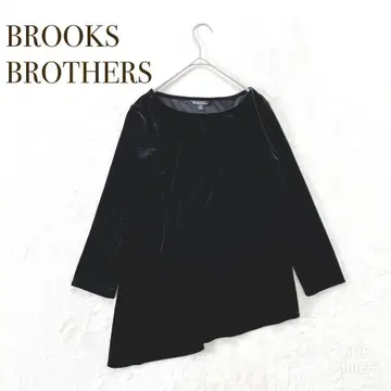 브룩스브라더스 [ S ] 벨로아 긴팔 티셔츠 무지 고급스러움 비대칭 길이