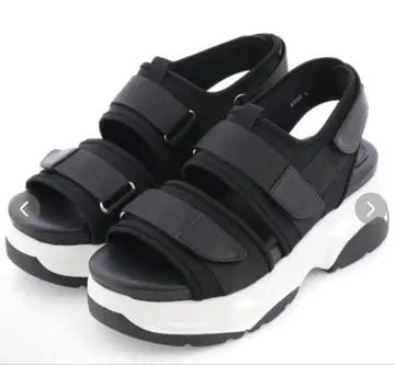 질 스튜어트/트랙 밑창 벨크로 스트랩 샌들