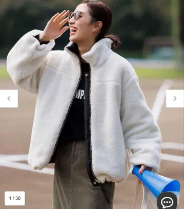 미사용 새상품 [ TAION x UNFILO ] 리버서블 보아 다운 M