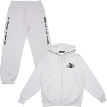 KRHYME DESIGN HOODED ZIP SWEAT SET UP