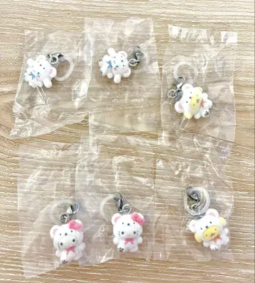 [ 새상품 ] 산리오 캐릭터즈 메지루시 액세서리 포근포근 스노우 6세트