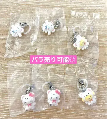 [ 새상품 ] 산리오 캐릭터즈 메지루시 액세서리 포근포근 스노우 6세트