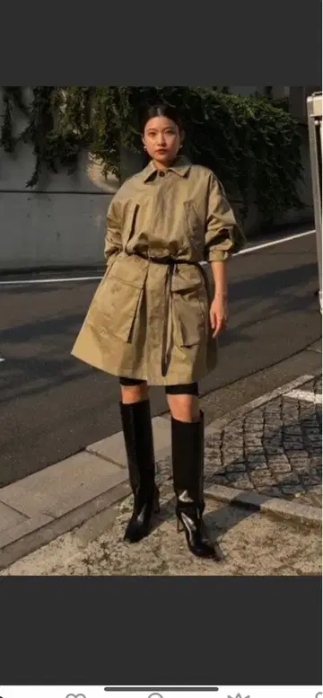 에트르 도쿄 오일 가죽 롱 부츠 블랙 하이힐