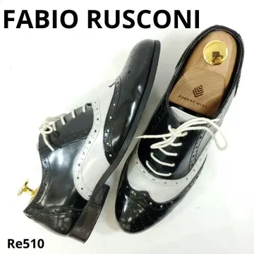 파비오 루스코니 바이컬러 윙팁 메달리온 가죽 EU39