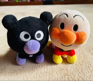 [ 새상품급 ] 아기 호빵맨 아기 세균맨 봉제 인형 세트