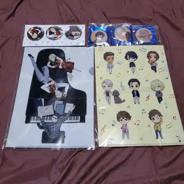 유리!!! on ICE 콘서트 굿즈 클리어 파일 캔뱃지 세트
