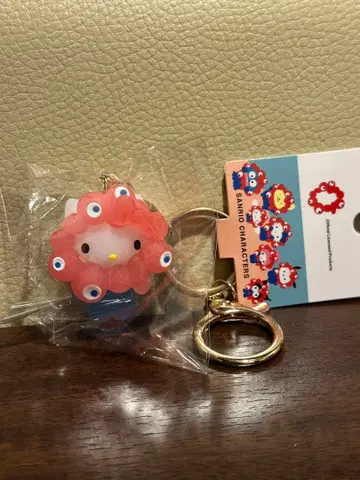 오사카 간사이 엑스포 산리오 변신 미야쿠미야쿠 키링 키티 클리어 컬러