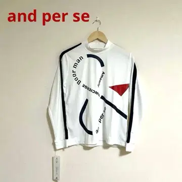 [ 새상품 ] and per se 긴팔 셔츠 하이넥 화이트 L 사이즈