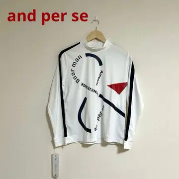 [ 새상품 ] 앤퍼시 골프 긴팔 셔츠 하이넥 화이트 L 사이즈