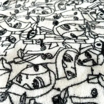 asos 대형 숄 얼굴 블랙 화이트 흑백