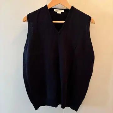 JOHN SMEDLEY V넥 울 베스트 네이비 M