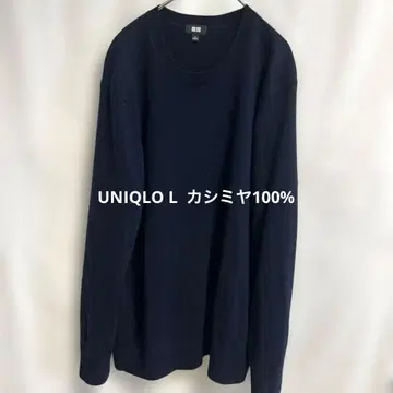 타임 서비스 유니클로 캐시미어 크루넥 스웨터 네이비 남성용 L