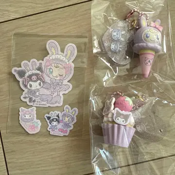 산리오 메조피아노 콜라보 시크릿 참 쿠로미 2개 씰 3장 포함