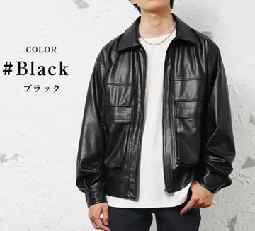 PU 가죽 자켓 블랙 XL