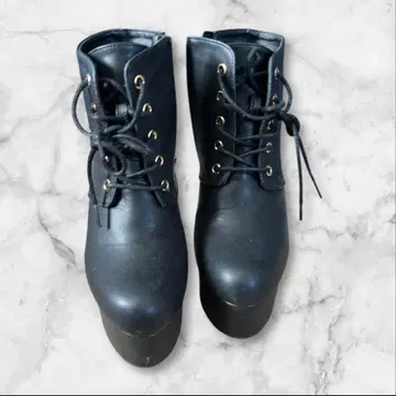 블랙 하이힐 부츠