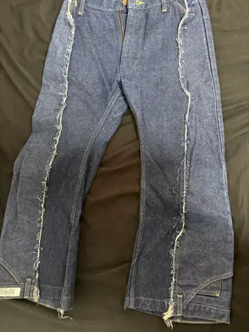 리메이크 가공 플레어 데님