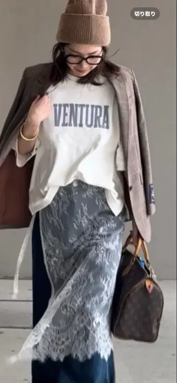 &DOROBE 레이어드 에이프런 스커트 화이트 미사용 새상품