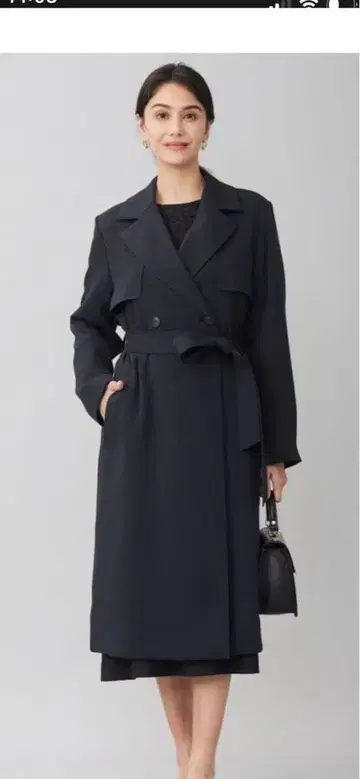 자유구 네이비 트렌치코트 벨트 포함