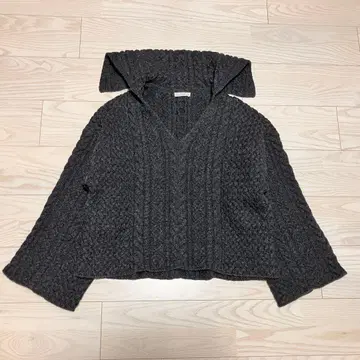 [ 새상품급 ] Plage 플라주 세일러 카라 아란 니트 케이블 22년