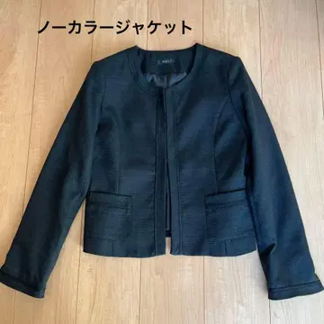 a.v.v 노카라 자켓 블랙