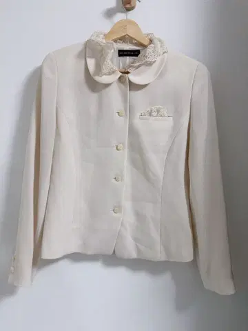 vintage 아이보리 레이스 옷깃 테일러드 자켓 set up