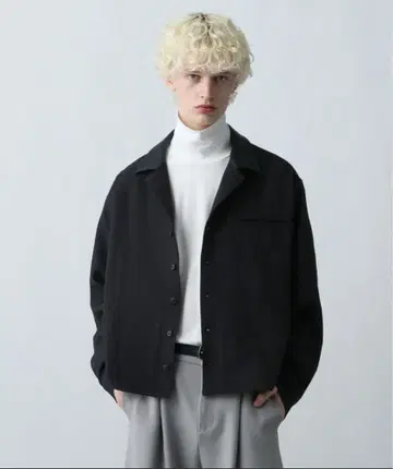 HARE 3D 디자인 셔츠 블루종 3차원 와이드 팬츠 셋업