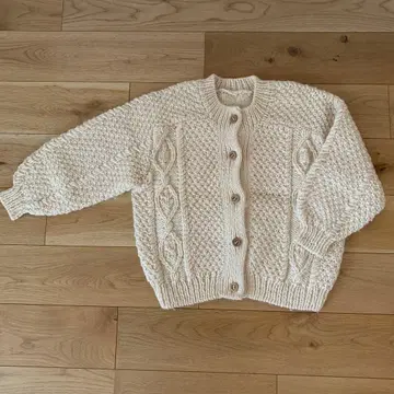 케이블 니트 가디건 / 아이보리 [ 핸드메이드 ]