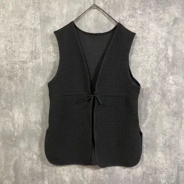 mystic 미스틱 앞뒤 2way 퀼팅 베스트 블랙 프리 사이즈