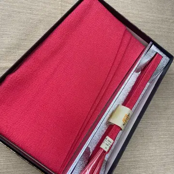 6643 체리 핑크 오비 조임 띠 올림 세트 순수 실크 미사용품