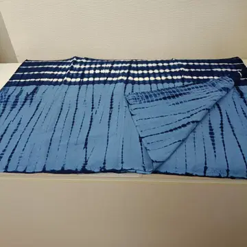 손 염색, 손 묶음 염색, 네이비 나염 멀티 크로스