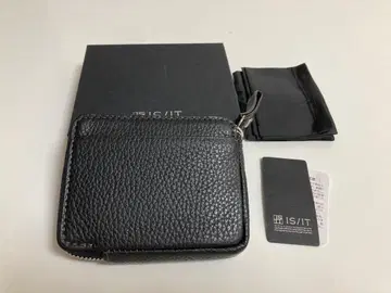 IS/IT 이즈이트 가죽 컴팩트 지갑 에코백 포함 967001 검정