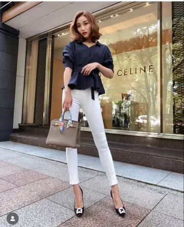 sheller 셰리에 페플럼 셔츠 상의