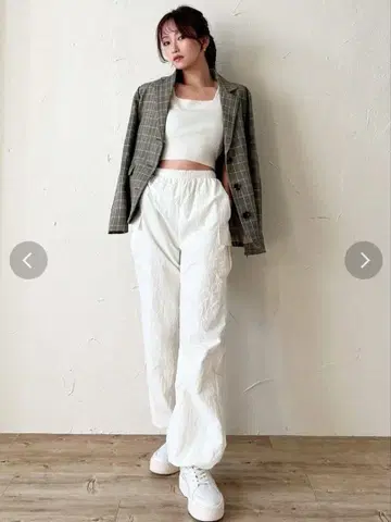 RESEXXY 리젝시 루즈 카고 팬츠 화이트