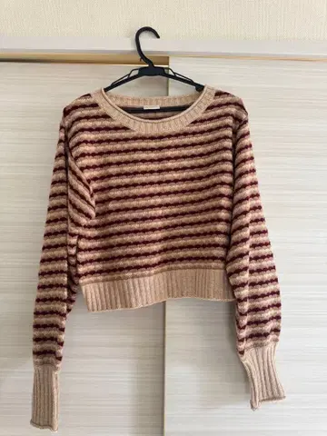 pinue 보더 니트 셋업 (레드)