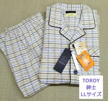 TOROY 신사 파자마 LL 사이즈 긴팔 롱 바지 겨울 상품 b