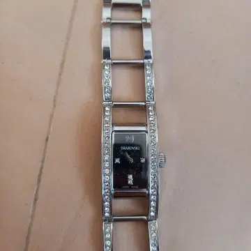 Swarovski 스톤 장식 직사각형 시계