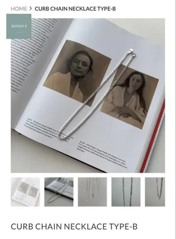 CURB CHAIN NECKLACE TYPE-B 43cm