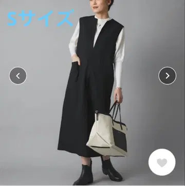 un dix cors 슬릿 넥 점프 스커트 S 사이즈 (작은 키용) 블랙