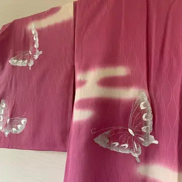 미사용 겉옷 핑크 나비