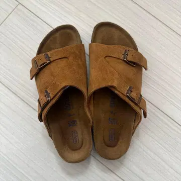 BIRKENSTOCK 스웨이드 샌들 37 브라운