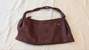 버건디 가죽 숄더백/핸드백
