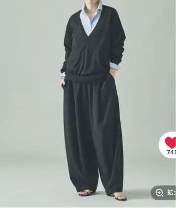 캘런솔로지 더블 크로스 드로스트 팬츠 블랙