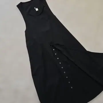 블랙 슬리브리스 A라인 원피스 쇼와 레트로 일본제